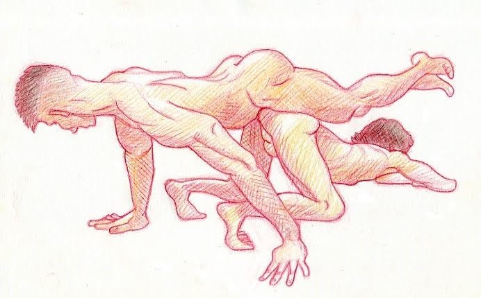 Drawing with my friend Dick
